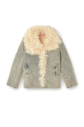 de-aconic-s Jacke aus Jacquard-Denim mit schwebenden Fäden