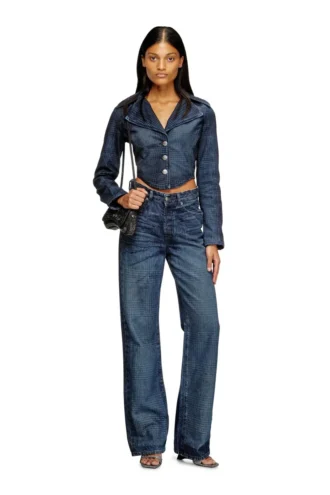 de-ali-s Kurze Jacke aus Prince-of-Wales-Denim