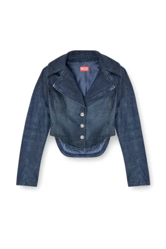 de-ali-s Kurze Jacke aus Prince-of-Wales-Denim