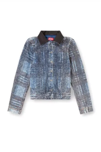 de-ateli-s Kurze Jacke aus grafischem Bouclé-Denim