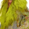 de-bika-fse Bedruckte Devoré-Jacke mit zotteligem Kragen