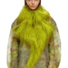 de-bika-fse Bedruckte Devoré-Jacke mit zotteligem Kragen
