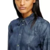 de-eazy dress-s Hemdkleid aus fließendem Prince-of-Wales-Denim de-eazy dress-s Hemdkleid aus fließendem Prince-of-Wales-Denim