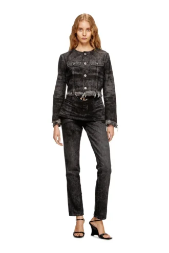 de-graffy-fsh Jacke aus lasergeschnittenem Baumwoll-Hanf-Denim