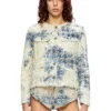 de-grafy-fsh Jacke aus Denim mit Hahnentrittmuster