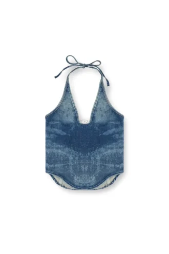 de-janice-s Neckholder-Top aus Reform-Denim