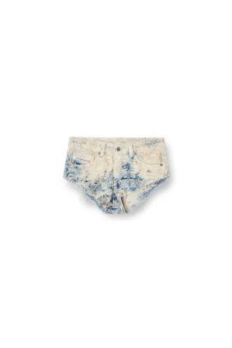 de-jizz-fsh1 Shorts aus Denim mit Hahnentrittmuster
