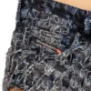 de-jizz-fsh2 Shorts aus Denim mit Hahnentrittmuster und Batikoptik de-jizz-fsh2 Shorts aus Denim mit Hahnentrittmuster und Batikoptik