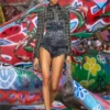 de-jizz-fsh2 Shorts aus Denim mit Hahnentrittmuster und Batikoptik de-jizz-fsh2 Shorts aus Denim mit Hahnentrittmuster und Batikoptik