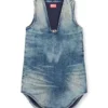 de-laris-dress-s Kurzes Kleid aus marmoriertem Denim de-laris-dress-s Kurzes Kleid aus marmoriertem Denim