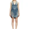 de-laris-dress-s Kurzes Kleid aus marmoriertem Denim de-laris-dress-s Kurzes Kleid aus marmoriertem Denim