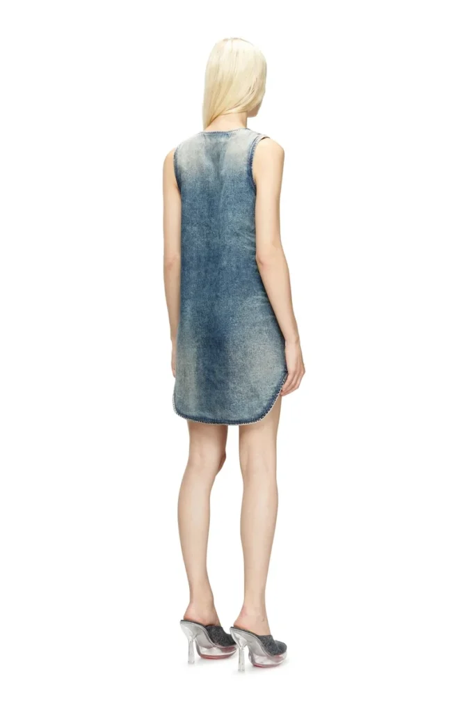 de-laris-dress-s Kurzes Kleid aus marmoriertem Denim de-laris-dress-s Kurzes Kleid aus marmoriertem Denim