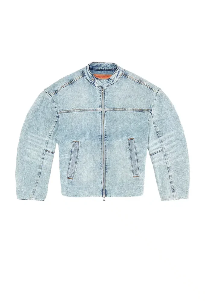de-marge-fse Oversized-Jacke aus Kristall-Denim