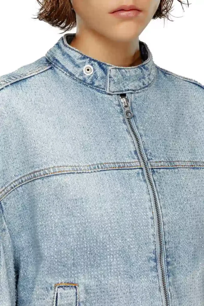 de-marge-fse Oversized-Jacke aus Kristall-Denim