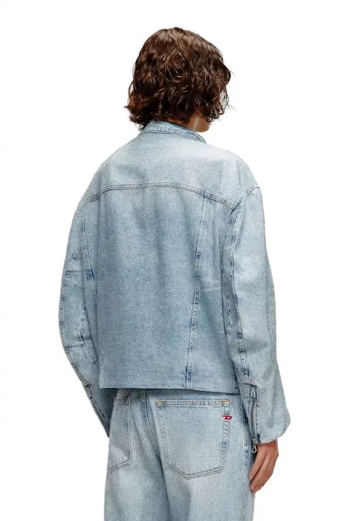 de-marge-fse Oversized-Jacke aus Kristall-Denim