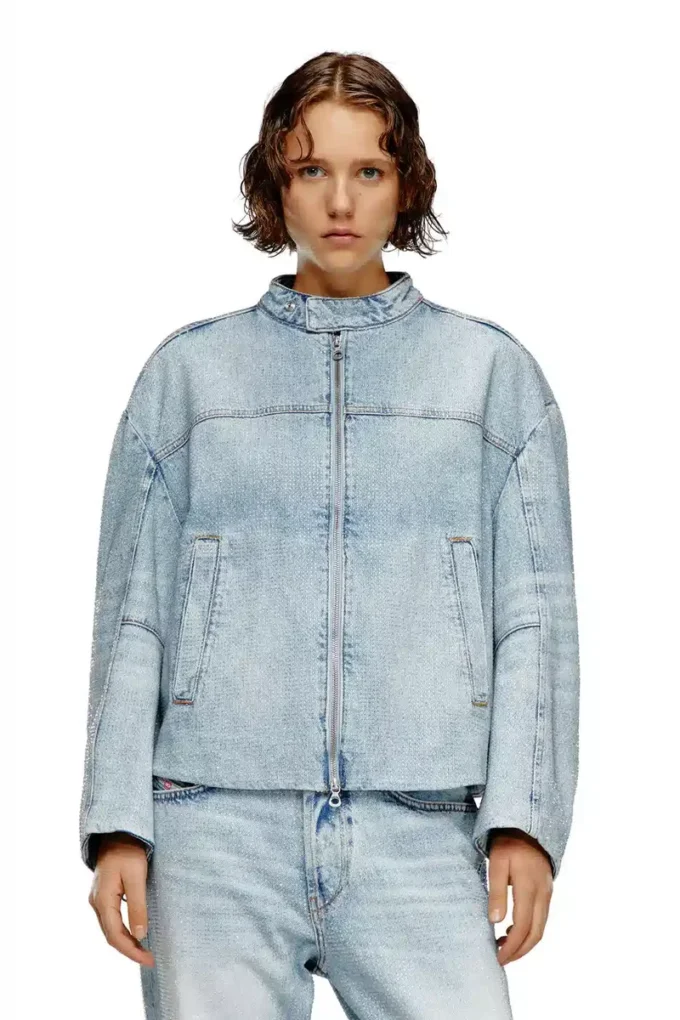 de-marge-fse Oversized-Jacke aus Kristall-Denim