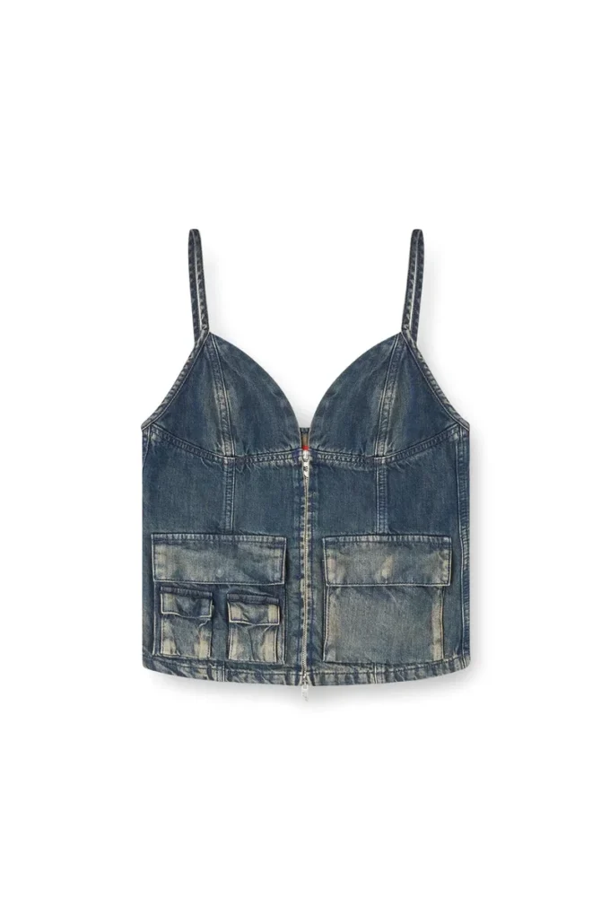de-mellis-s Oberteil aus fließendem Denim mit Farbverlauf de-mellis-s Oberteil aus fließendem Denim mit Farbverlauf
