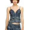 de-mellis-s Oberteil aus fließendem Denim mit Farbverlauf de-mellis-s Oberteil aus fließendem Denim mit Farbverlauf