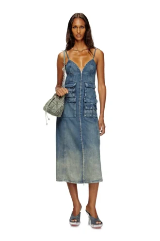 de-melvi-s Kleid aus fließendem, laserbehandeltem Denim