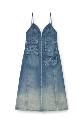 de-melvi-s Kleid aus fließendem, laserbehandeltem Denim