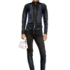 de-morny-s Bikerjacke aus zweifarbigem Denim