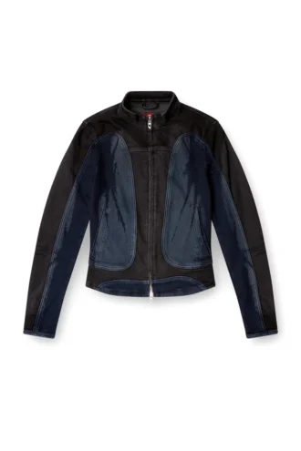 de-morny-s Bikerjacke aus zweifarbigem Denim