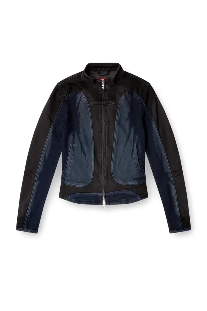 de-morny-s Bikerjacke aus zweifarbigem Denim