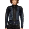 de-morny-s Bikerjacke aus zweifarbigem Denim