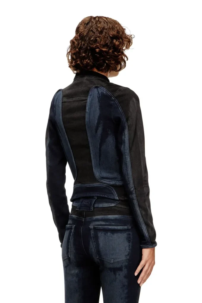 de-morny-s Bikerjacke aus zweifarbigem Denim