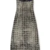 de-olivia-fsh Midikleid aus Denim mit Hahnentrittmuster