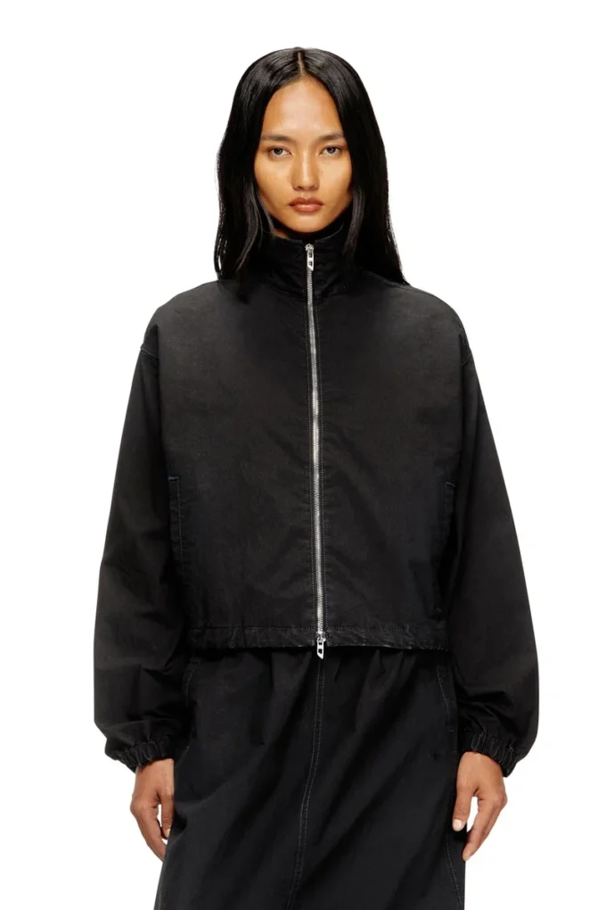 de-sanderz jogg Technische JoggJeans-Jacke mit hohem Kragen