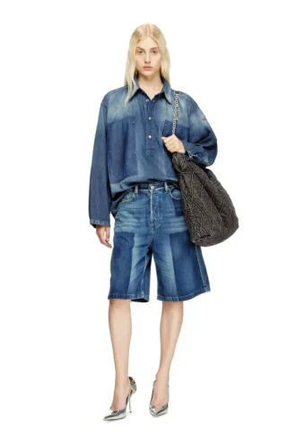 de-sire-short Shorts aus Denim mit Kontrasteffekt