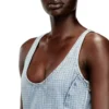 de-sweeney-s1 Kurzes Kleid aus Denim mit Hahnentrittmuster und Kristallen