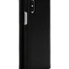 Diesel 2-in-1-Folio-Hülle für iPhone XS und iPhone X Hülle aus schwarzem Leder mit aufgedrucktem und geprägtem Logo, iPhone XS und X