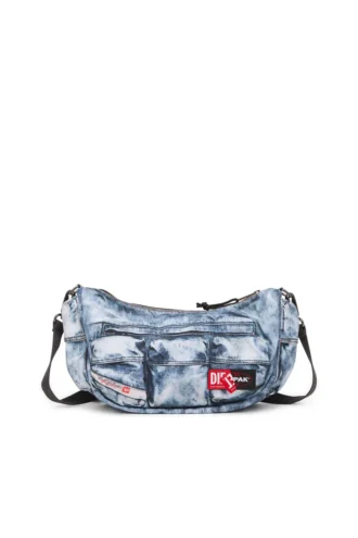 Diesel Schultertasche Multipocket-Tasche aus Trompe-l’oeil-Denim