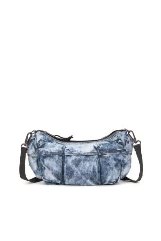 Diesel Schultertasche Multipocket-Tasche aus Trompe-l’oeil-Denim