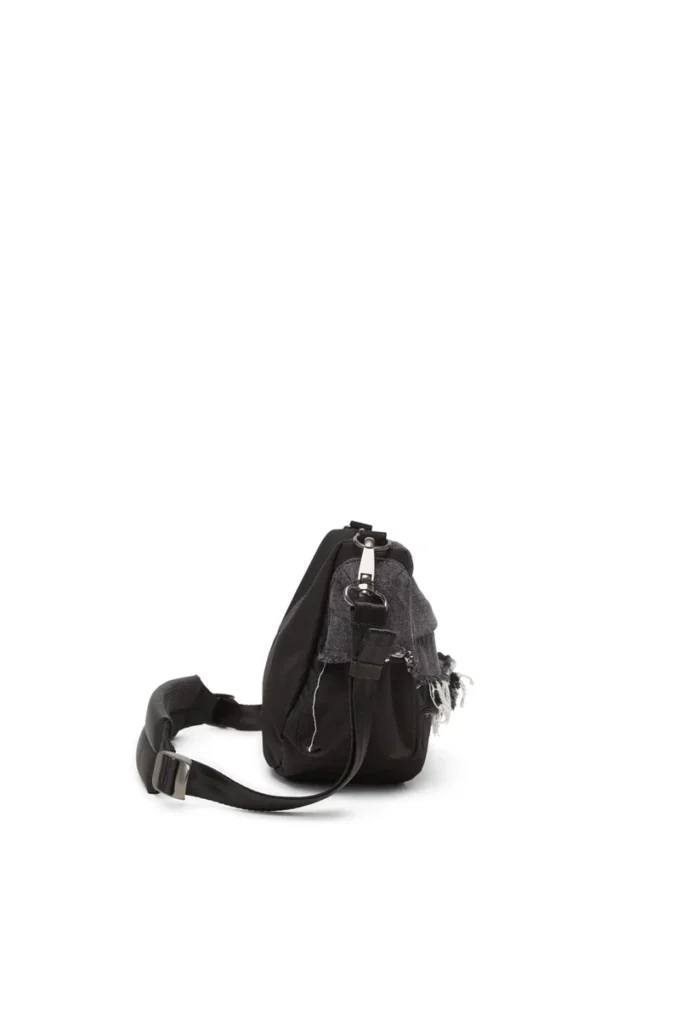 Diesel Schultertasche Schultertasche aus Destroyed-Denim und CORDURA®