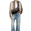Diesel Schultertasche Schultertasche aus Destroyed-Denim und CORDURA®