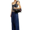 Diesel Schultertasche Schultertasche aus Destroyed-Denim und CORDURA®