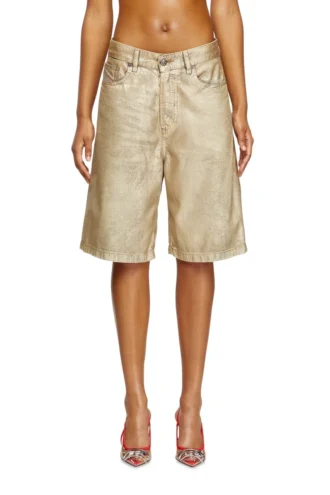 dile_luna Shorts Shorts aus distressed Metallic-Denim