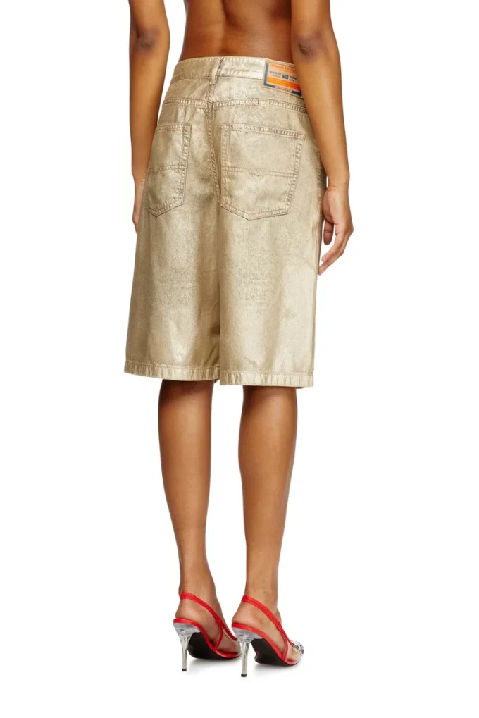 dile_luna Shorts Shorts aus distressed Metallic-Denim