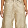 dile_luna Shorts Shorts aus distressed Metallic-Denim