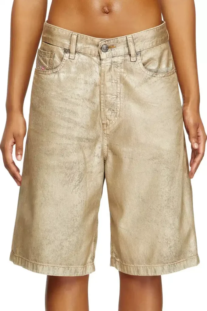 dile_luna Shorts Shorts aus distressed Metallic-Denim