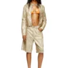 dile_luna Shorts Shorts aus distressed Metallic-Denim