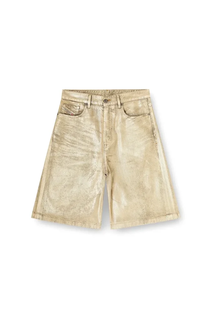 dile_luna Shorts Shorts aus distressed Metallic-Denim