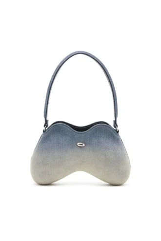 Double-D-Schultertasche Double-D-Schultertasche aus solarisiertem Denim