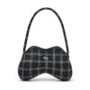 Double-D-Schultertasche Double-D-Schultertasche mit Hahnentrittmuster