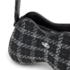 Double-D-Schultertasche Double-D-Schultertasche mit Hahnentrittmuster