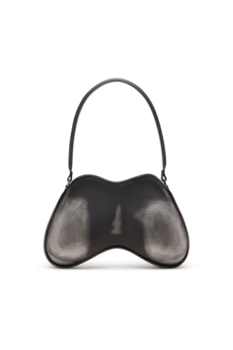 double-d shoulder Double-D-Rigid Schultertasche aus gebürstetem PU