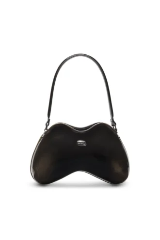 double-d shoulder Double-D-Rigid Schultertasche aus glänzendem PU in Dégradé